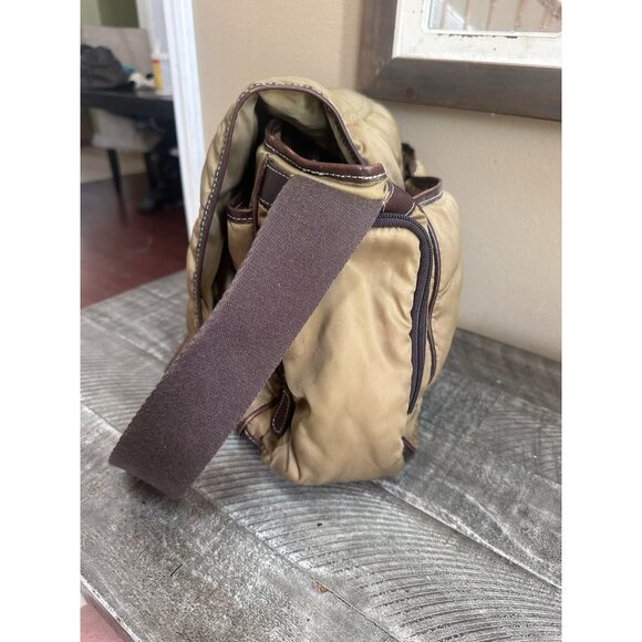 Vintage Eddie Bauer Down Tan Messenger Diaper Bag - Picture 2 of 7